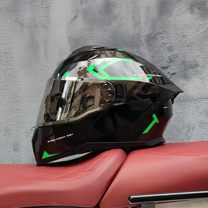 Unisex Full Face Motorcycle Ra - Dual Visor Motorcycle Racing Helmet 评论和价格
