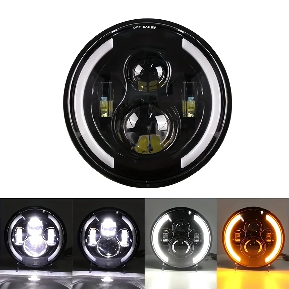 50W 7Inch 17.78cm LED Angel Ey - Universal Motorcycle Led Headlight Projector 评论和价格