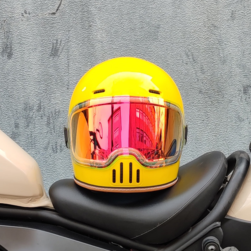 ORZ CE DOT Approved Retro Full - Full Face Motorcycle Helmet With Bluetooth 评论和价格
