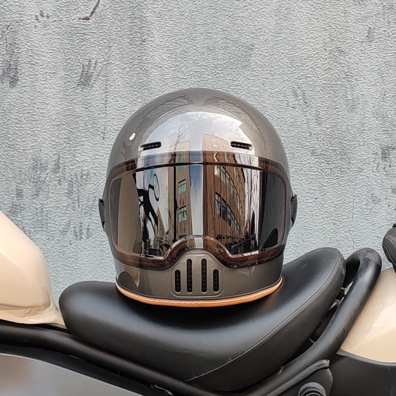 ORZ CE DOT Approved Retro Full - Full Face Motorcycle Helmet With Bluetooth 评论和价格
