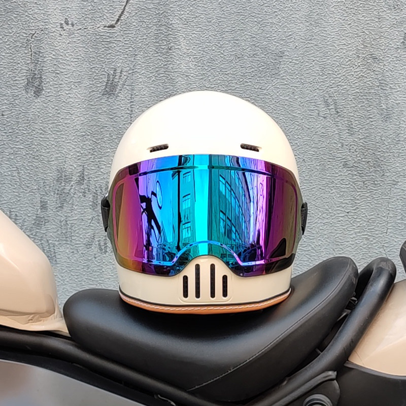 ORZ CE DOT Approved Retro Full - Full Face Motorcycle Helmet With Bluetooth 评论和价格
