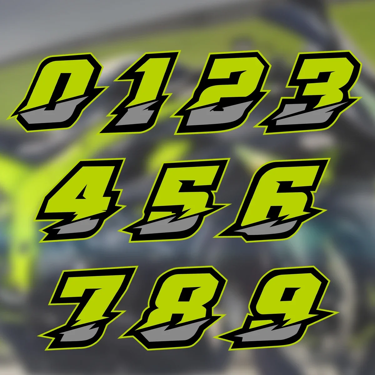 0123456789 Green Number Car Mo - Motorcycle Helmets 评论和价格