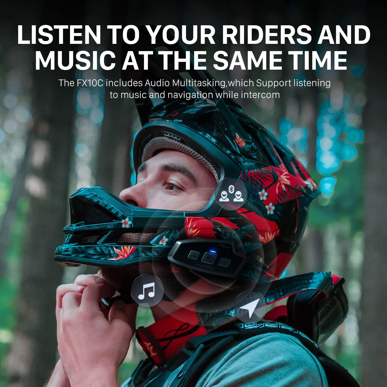 Fodsports FX 10C Motorcycle Me - Full Face Motorcycle Helmet With Bluetooth 评论和价格