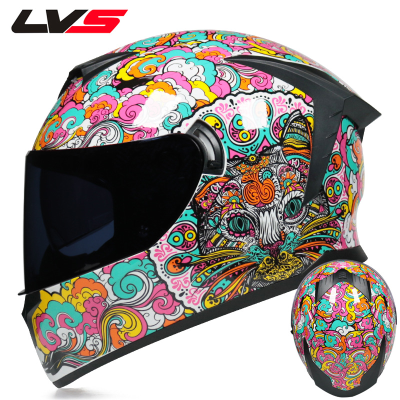 LVS Motorcycle Helmet Full Fac - Full Face Motorcycle Helmet With Bluetooth 评论和价格